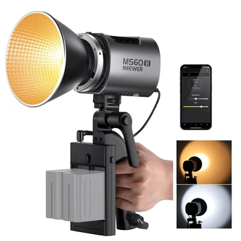 Портативный двухцветный студийный видеосвет NEEWER MS60B 65W Bi-Color LED Video Light (2700-6500K, APP контроль, 2,4G)