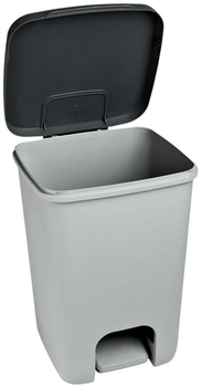 Kosz na śmieci z pedałem Curver Essentials 20 l jasnoszary (3253920759009)