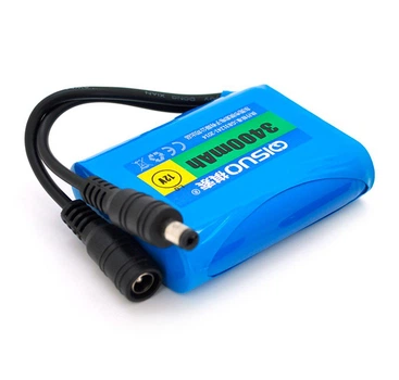 Акумулятор літієвий QiSuo QS12034 12V 3.4A, для техніки, роутера, з елементами Li-ion LG 18650, DC5.5x2.1