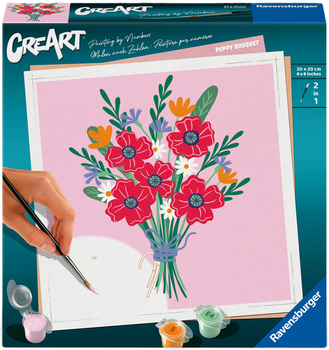 Malowanie po numerach Ravensburger Creart Bukiety kwiatów: Maki (4005556255191)