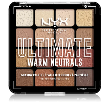 Палетка теней для век NYX Professional Makeup Ultimate Shadow Palette 16 оттенков, Warm Neutrals