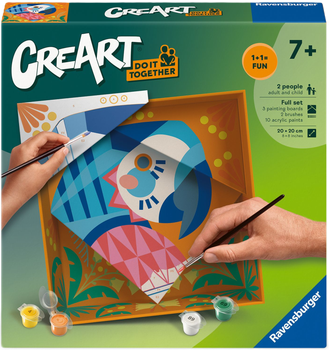 Malowanie po numerach Ravensburger Creart Do it together: Papuga (4005556258642)