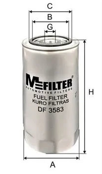 Фільтр паливний Mfilter (DF3583)
