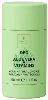 Дезодорант-стик Famirel Deo Aloe Vera & Vitamins Без алюминия Алоэ Вера и витамины 50 мл (7290114086745)