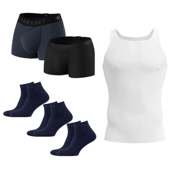 Набір чоловічої білизни з трусів, майки та шкарпеток Daily Fit Collection S M 41-44 DFC-001