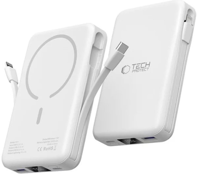 Powerbank Tech-Protect PB31 Lifemag 10000 mAh 15W White (5906302309276)