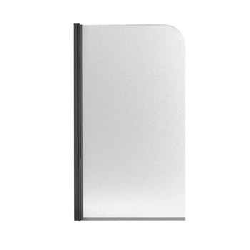 Штора на ванну Qtap Standard BLM407513APL Скло матове, чорний профіль (SD00051928)
