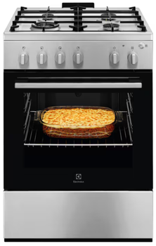 Плита газова Electrolux LKG600011X 59 л 4 конфорки Нержавіюча сталь