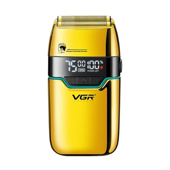 Электробритва роторная VGR V-350 с LED дисплеем и USB зарядкой 5W Gold (3_06963)
