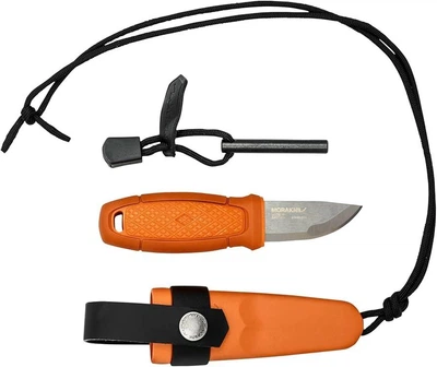 Нож туристический 59 мм с чехлом Morakniv Eldris Fire Kit Orange Sandvik 12C27 нержавеющая сталь оранжевый