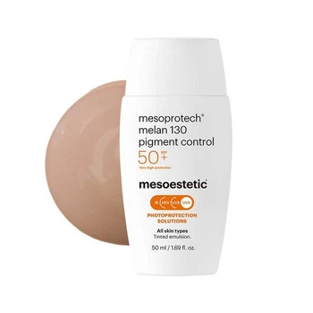 Тонуючий сонцезахисний крем SPF 50 Mesoestetic Melan 130+ Pigment Control 50 мл.