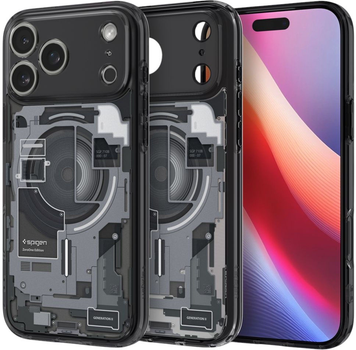 Etui plecki Spigen Ultra Hybrid MagSafe Case do Apple iPhone 17 Pro Max Zero One Black (8800283314212)