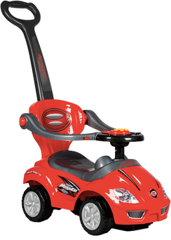 Толокатор машинка Deluxe з ручкою та музичною панеллю Червоний 382-RED (5903769978786)