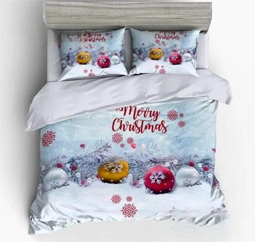 Комплект постільної білизни фланель Colorful Home полуторний Merry Christmas