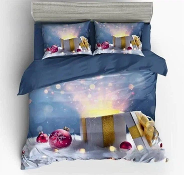 Комплект постельного белья Colorful Home полуторный фланель Новогодние украшения