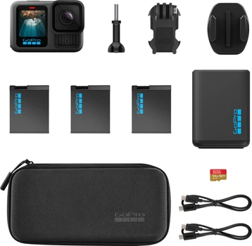 Kamera wideo GoPro HERO13 Black + Enduro (3 szt) + SD Card + Dual Battery Charger + Case (CHDRB-134-RW)