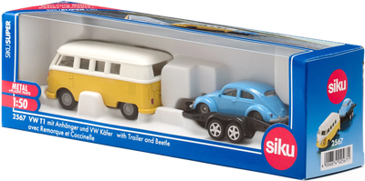 Zestaw zabawek Siku Super VW T1 Bulli z lawetą i VW Beetle (4006874025671)
