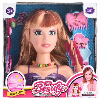Кукла для зачісок та макіяжу Beauty Girl 3+ — голова-манекен із аксесуарами для дівчаток