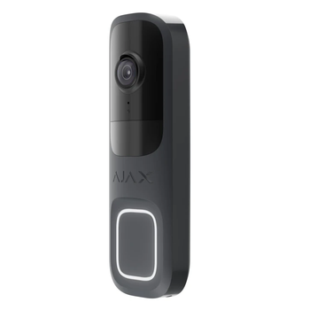 Видеозвонок Ajax DoorBell серый со встроенным искусственным интеллектом ИК сенсором и управлением через приложение