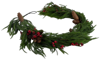 Girlanda świąteczna HOMLA 715259 LARCH z czerwonymi dodatkami 160 cm (5906496715259)