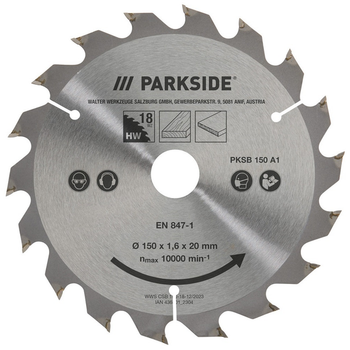 Пильный диск Parkside PKSB-150-A1 150 мм с 18 зубьями