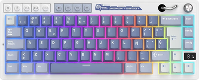 Klawiatura bezprzewodowa RK ROYAL KLUDGE M65 RGB Beige Switch Ocean Blue (RK-M65-OCBLU-BEGSW-US)