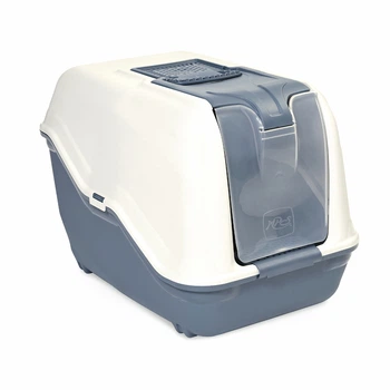 Туалет-бокс для котів з фільтром MPS NETTA CLOSE DARK BLUE 54*39*40 см