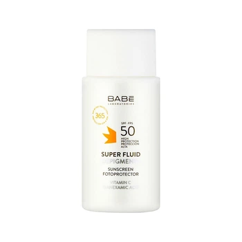 Солнцезащитный осветляющий крем для лица против пигментации SPF50 Babe Laboratorios