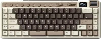 Клавіатура бездротова RK ROYAL KLUDGE M70 RGB Beige Switch Mocha Grey (RK-M70-MCHAGY-BEGSW-US)