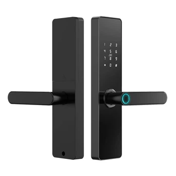 Замок биометрический автономный Trinix TRL-5101BTF Black L/R с Bluetooth, считывателем отпечатков пальцев и карт Mifare (65-00079)