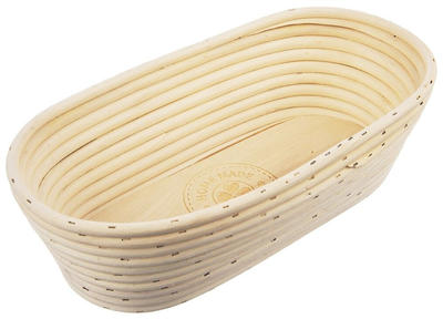 Koszyk do wyrastania chleba Orion rattanowy z napisem Home Made 32 x 15 cm (8592381167486)
