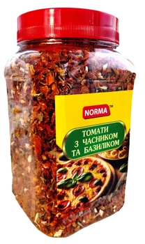 Томати з часником та базиліком Norma 250 г (4820223412796)
