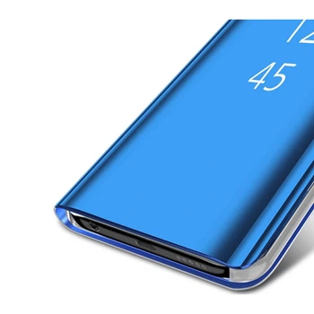 Чехол-книжка зеркало Epik Clear View для Samsung Galaxy Note 20 Blue