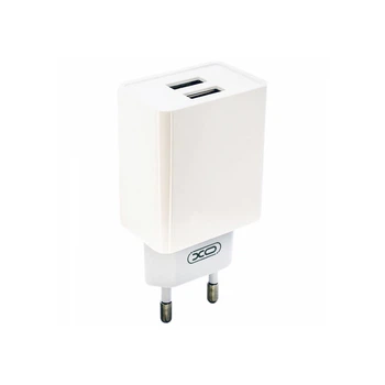 Сетевое зарядное устройство XO L65 (2USB/2.4A) + USB - Lightning (30pc), White