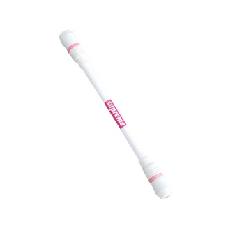 Двостороння гелева ручка антистрес Supreme Style для Pen spinning (пенспиннинга) white з рожевим