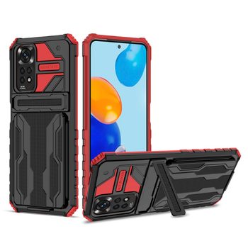 Чехол-накладка Armor Case with Card Slot для Xiaomi Redmi Note 11 Pro / Note 11 Pro 5G Red