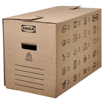 Ящик ІКЕА DUNDERGUBBE 64x34x40 см/80 л коричневий (40534562)