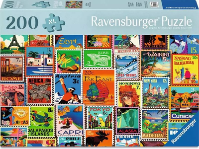 Puzzle Ravensburger Znaczki pocztowe 200 elementów 12001371 (4005555013716)