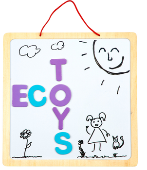 Tablica edukacyjna EcoToys 3w1 magnetyczna, kredowa, literki (5903089069805)