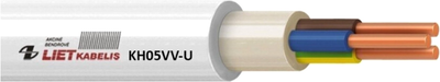 Кабель Lietkabelis KH05VV-U/NYM 3 x 2.5 50 м Білий (4779016546715)