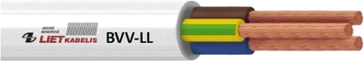 Кабель Lietkabelis BVV-LL 3 x 1.0 50 м Білий (4779016547248)