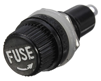 Тримач для запобіжника 5*20, FUSE, чорний