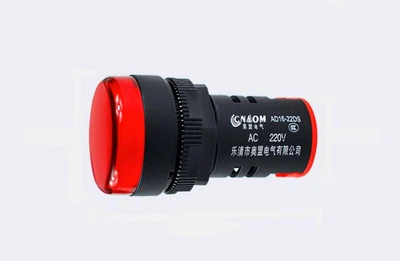 Индикатор сети/напряжения/питания AD16-22DS LED, 22DS, 220В, 2.5кВт, IP65 - красная