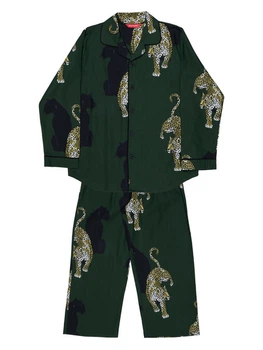 Піжама дитяча унісекс Cyberjammies Olive 3161OLE 4-5 років/110 см Оливковий з леопардовим принтом (5051877619647)