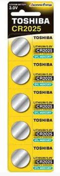 Батарейка TOSHIBA CR2025 5шт