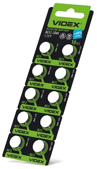 Батарейка часовая VIDEX AG13/LR44 (упаковка 10 шт)