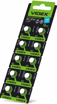 Батарейка годинникова AG 5/LR754 BLISTER CARD 10 шт