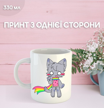 Кружка Нян Кет з принтом керамічна чашка Nyan Cat 330 мл Uk_1277