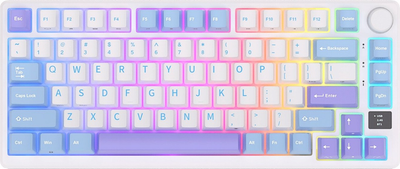 Клавіатура бездротова RK ROYAL KLUDGE M75 RGB Brown Switch Taro Milk (RK-M75-TAROMLK-BRNSW-US)