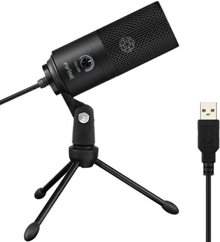 Микрофон Fifine K669B USB конденсаторный, кардиоидный, поп-фильтр, подставка, черный